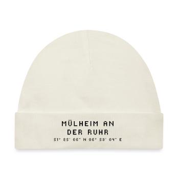 Mülheim an der Ruhr Koordinaten - Baby Premium Organic Mütze - Naturweiß - Vorne