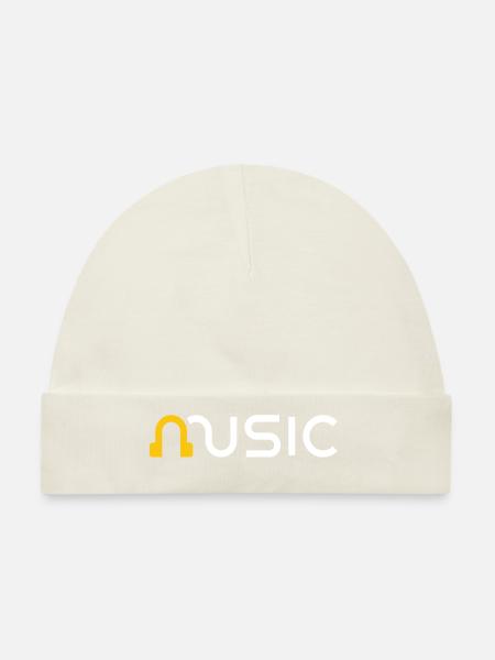 Music - Musik - Baby Premium Organic Mütze - Naturweiß