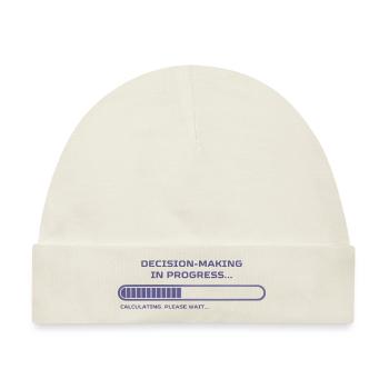 Witziges Ladebalken Design für Unentschlossene - Baby Premium Organic Mütze - Naturweiß - Vorne