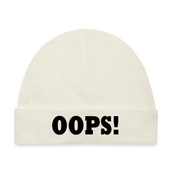 Oops - Baby Premium Organic Mütze - Naturweiß - Vorne