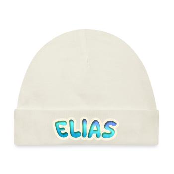 Geschenk für Elias - Baby Premium Organic Mütze - Naturweiß - Vorne