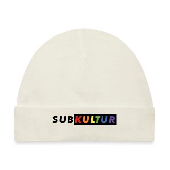 Subkultur Logo CSD#2 - Baby Premium Organic Mütze - Naturweiß - Vorne