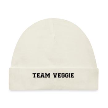 Team Veggie - Baby Premium Organic Mütze - Naturweiß - Vorne