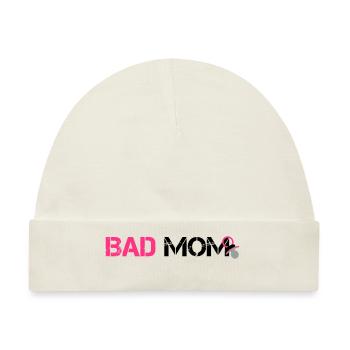 Bad Mom - Baby Premium Organic Mütze - Naturweiß - Vorne