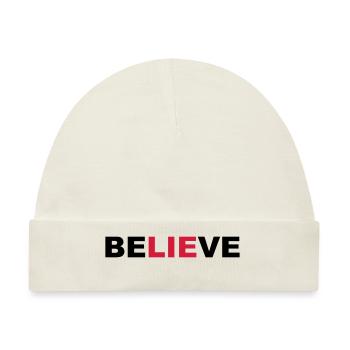 believe - Baby Premium Organic Mütze - Naturweiß - Vorne