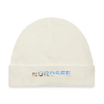 Nordsee Panorama Schriftzug - Baby Premium Organic Mütze - Naturweiß - Vorne