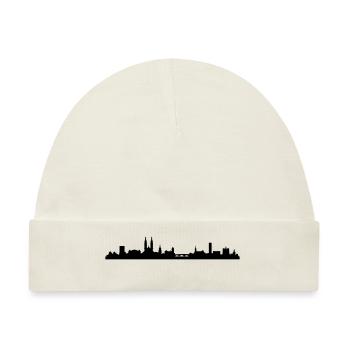 Skyline Basel - Baby Premium Organic Mütze - Naturweiß - Vorne