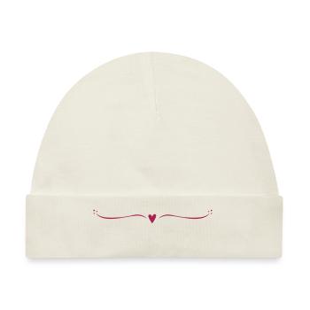 Love, Hearts, Monogram, Wedding, Baby, Gift Ideas - Baby Premium Organic Mütze - Naturweiß - Vorne
