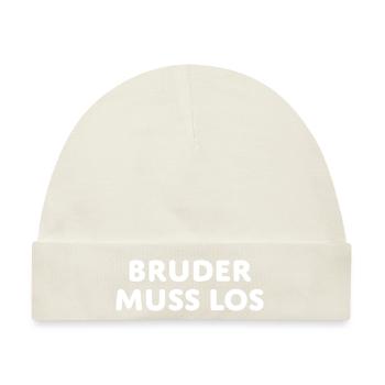 Bruder muss los - Baby Premium Organic Mütze - Naturweiß - Vorne