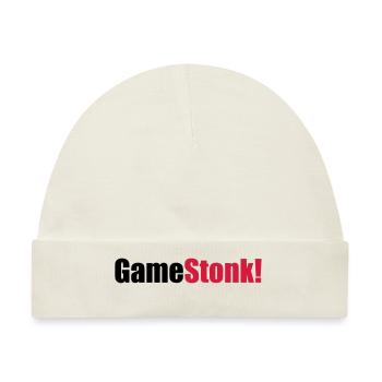 GameStonk - Baby Premium Organic Mütze - Naturweiß - Vorne