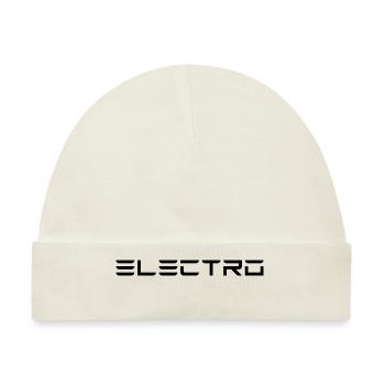Electro - Black - Baby Premium Organic Mütze - Naturweiß - Vorne
