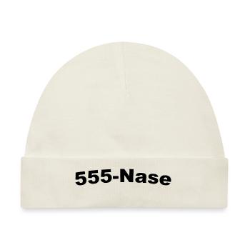 555-Nase - Baby Premium Organic Mütze - Naturweiß - Vorne