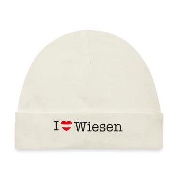 I love Wiesen - Baby Premium Organic Mütze - Naturweiß - Vorne
