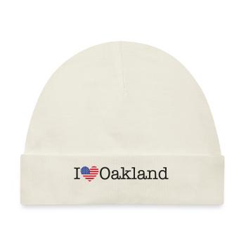 I love Oakland - Baby Premium Organic Mütze - Naturweiß - Vorne