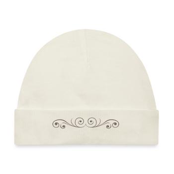 Linie Geschwungen Selbst Gestalten Geschenk - Baby Premium Organic Mütze - Naturweiß - Vorne
