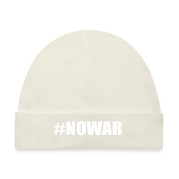 No war - Baby Premium Organic Mütze - Naturweiß - Vorne