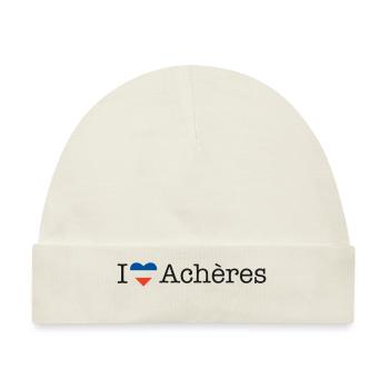 I love Achères - Baby Premium Organic Mütze - Naturweiß - Vorne