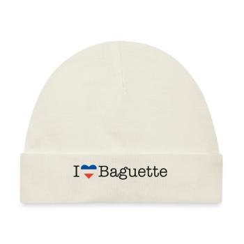 I love Baguette - Baby Premium Organic Mütze - Naturweiß - Vorne