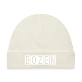 Bozen Flughafentafel - Baby Premium Organic Mütze - Naturweiß - Vorne