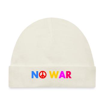 No war - Baby Premium Organic Mütze - Naturweiß - Vorne