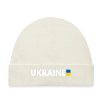 Ukraine - Baby Premium Organic Mütze - Naturweiß - Vorne