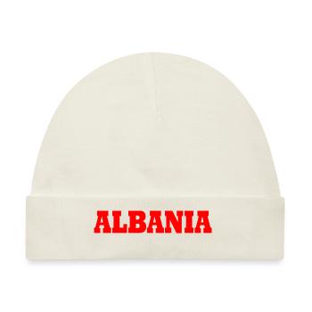 Albanien - Baby Premium Organic Mütze - Naturweiß - Vorne