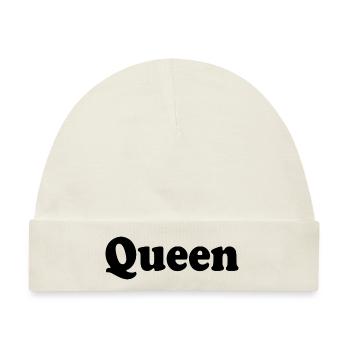 QUEEN - Baby Premium Organic Mütze - Naturweiß - Vorne