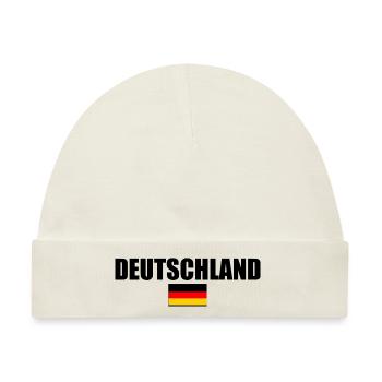 Deutsche Deutschland flagge - Baby Premium Organic Mütze - Naturweiß - Vorne
