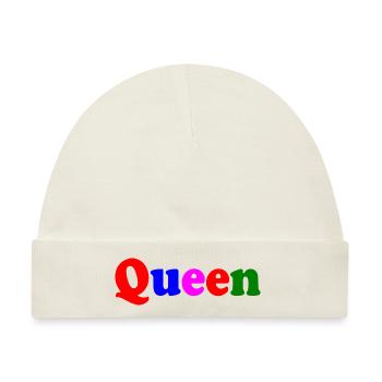 QUEEN - Baby Premium Organic Mütze - Naturweiß - Vorne