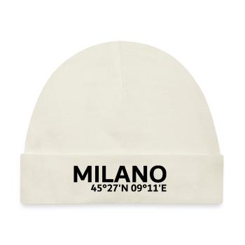 Milano Koordinaten - Baby Premium Organic Mütze - Naturweiß - Vorne