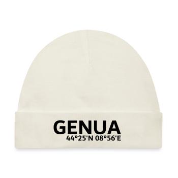 Genua Koordinaten - Baby Premium Organic Mütze - Naturweiß - Vorne
