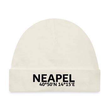 Neapel Koordinaten - Baby Premium Organic Mütze - Naturweiß - Vorne