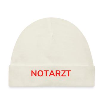 NOTARZT - Baby Premium Organic Mütze - Naturweiß - Vorne