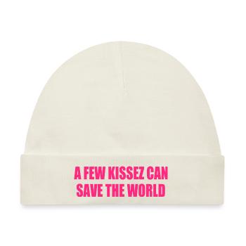 a few kissez can save the world - Baby Premium Organic Mütze - Naturweiß - Vorne
