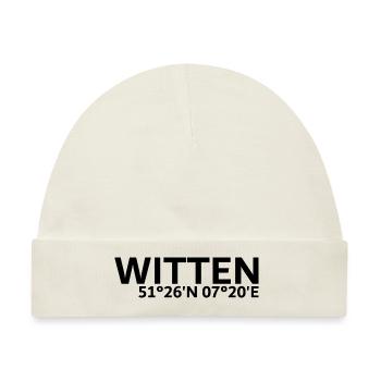 Witten Koordinaten - Baby Premium Organic Mütze - Naturweiß - Vorne