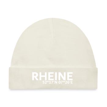 Rheine Koordinaten - Baby Premium Organic Mütze - Naturweiß - Vorne