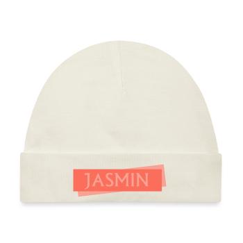 Schild Jasmin - Baby Premium Organic Mütze - Naturweiß - Vorne