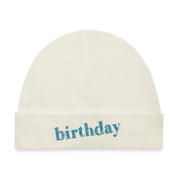 JAHRESTAG. ALLES GUTE ZUM GEBURTSTAG!. ALLES GUTE ZUM GEBURTSTAG! - Baby Premium Organic Mütze - Naturweiß - Vorne