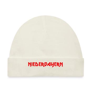 Modisches Heimat NIEDERBAYERN Metal-Design - Baby Premium Organic Mütze - Naturweiß - Vorne