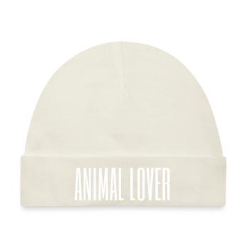 Animal Lover / Tierfreund / Tierliebhaber - Baby Premium Organic Mütze - Naturweiß - Vorne
