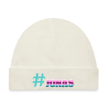 Hashtag Jonas - Baby Premium Organic Mütze - Naturweiß - Vorne