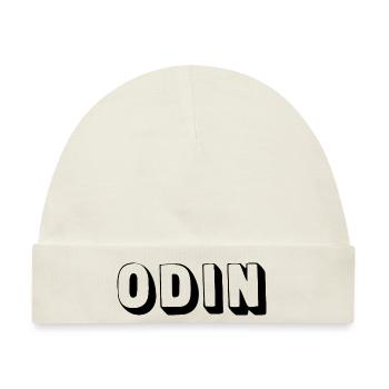 Name - Odin - Baby Premium Organic Mütze - Naturweiß - Vorne