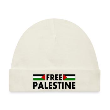 Free palestine - Baby Premium Organic Mütze - Naturweiß - Vorne