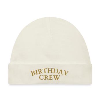 Birthday Crew - Baby Premium Organic Mütze - Naturweiß - Vorne