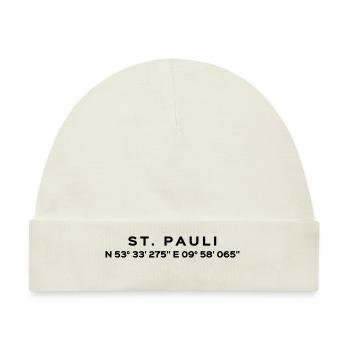 St. Pauli - Baby Premium Organic Mütze - Naturweiß - Vorne