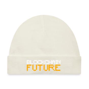 Blockchain Future Bitcoin - Baby Premium Organic Mütze - Naturweiß - Vorne