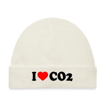 I love co2 - Baby Premium Organic Mütze - Naturweiß - Vorne
