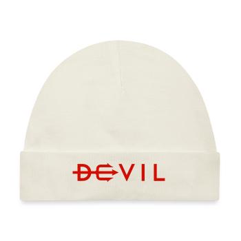 Devil - Teufel - Baby Premium Organic Mütze - Naturweiß - Vorne