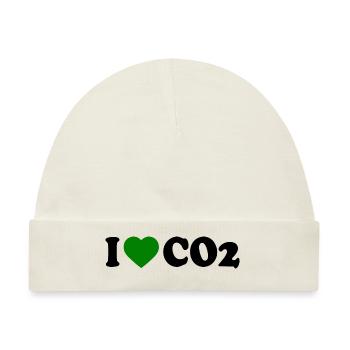 I love co2 - Baby Premium Organic Mütze - Naturweiß - Vorne