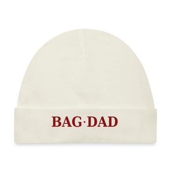 Lustiger Spruch: "BAG DAD" - Baby Premium Organic Mütze - Naturweiß - Vorne